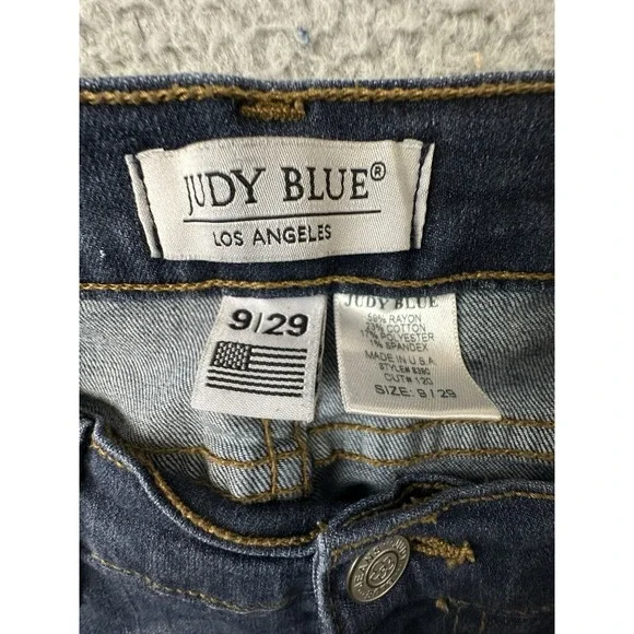 Judy Blue Jeans Womens 9/29 Dark Blue Denim Handsand Ultra Soft Rayon USA - Picture 4 of 11